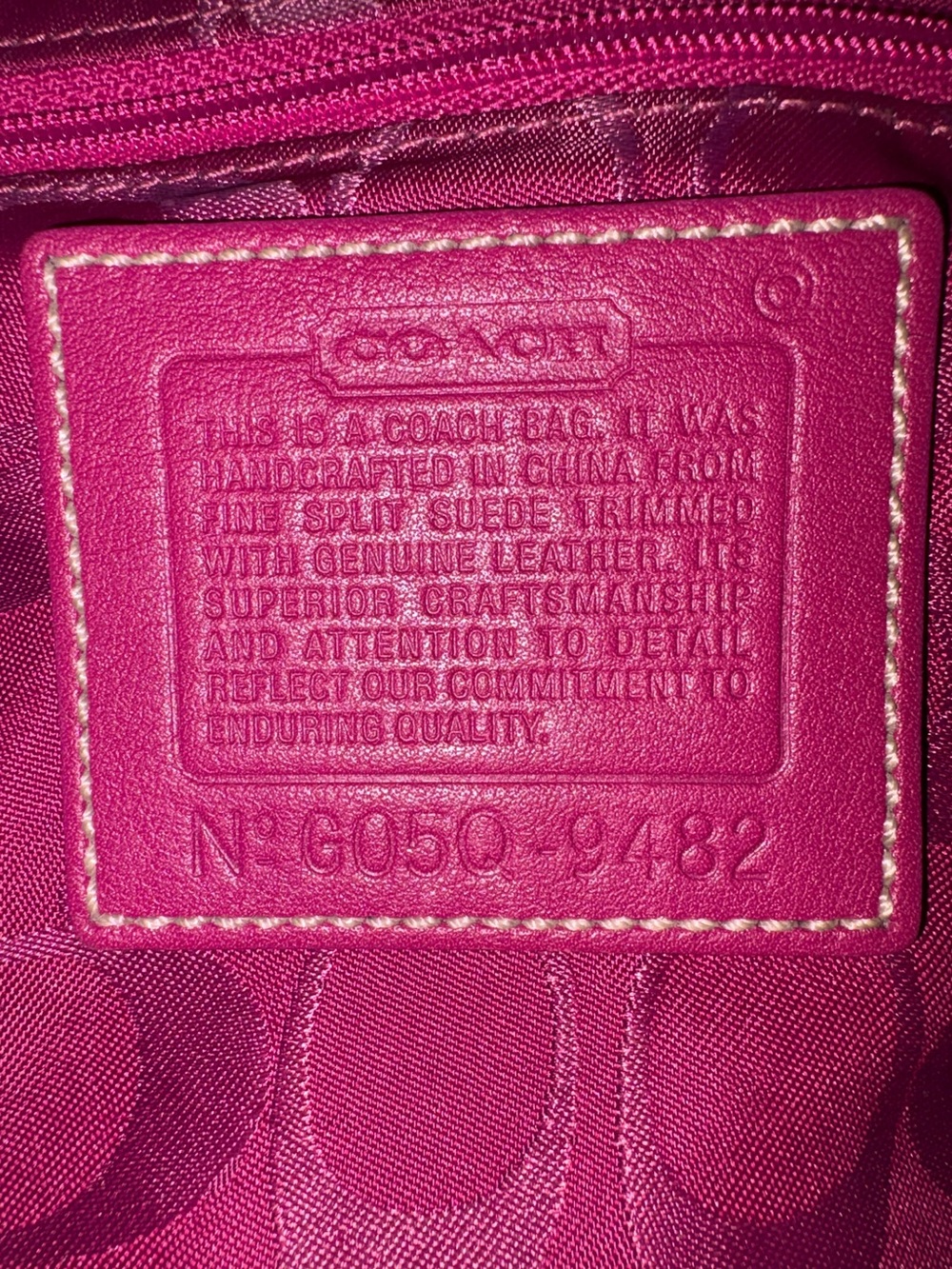 Coach Vintage 2005 Soho Flap Suede Convertible Crossbody in Pink 9482 - Picture 3 of 10